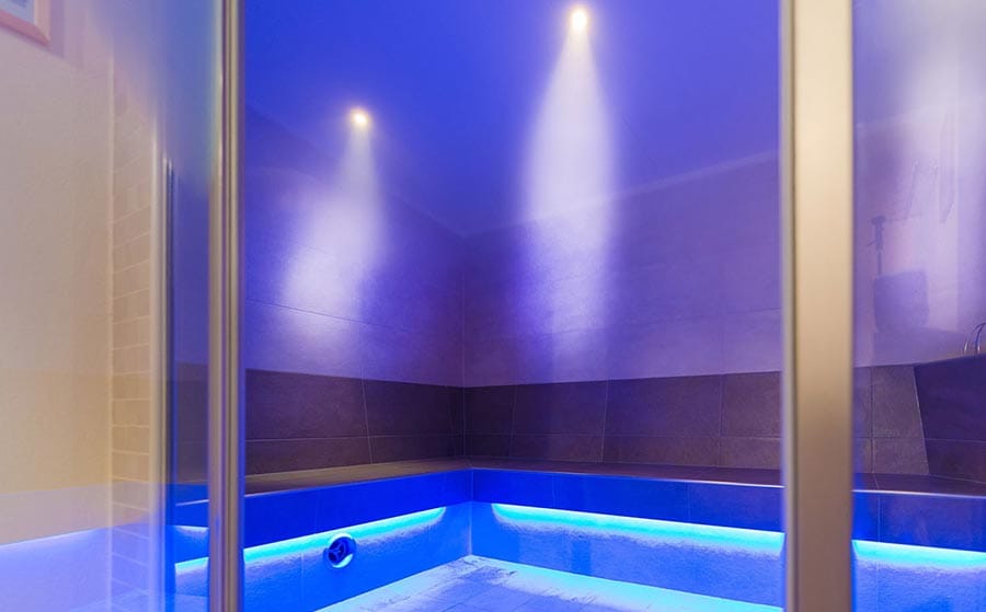 Entspannendes Dampfbad des Hotels mit Wellnessbereich in OÖ - Hotel Lavendel